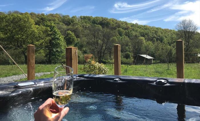 Relaxing in the hot tub with a glass of fizz on a warm Summer's evening - can it get any better?